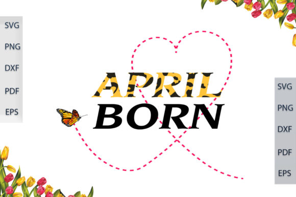 April Born in Leopard Font Gift Ideas