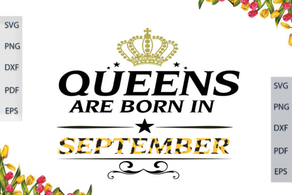 Gift for September Queens, Leopard Font